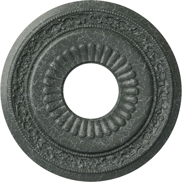 Ekena Millwork Lauren Medallion (Canopies up to 6 1/4"), 20 5/8"OD x 6 1/4"ID x 1 3/8"P, Athenian Green Crackle CM20LNAGC - main